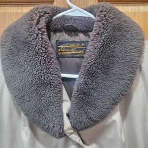 Vintage Eddie Bauer Goose Down Jacket/Coat in the color Tan